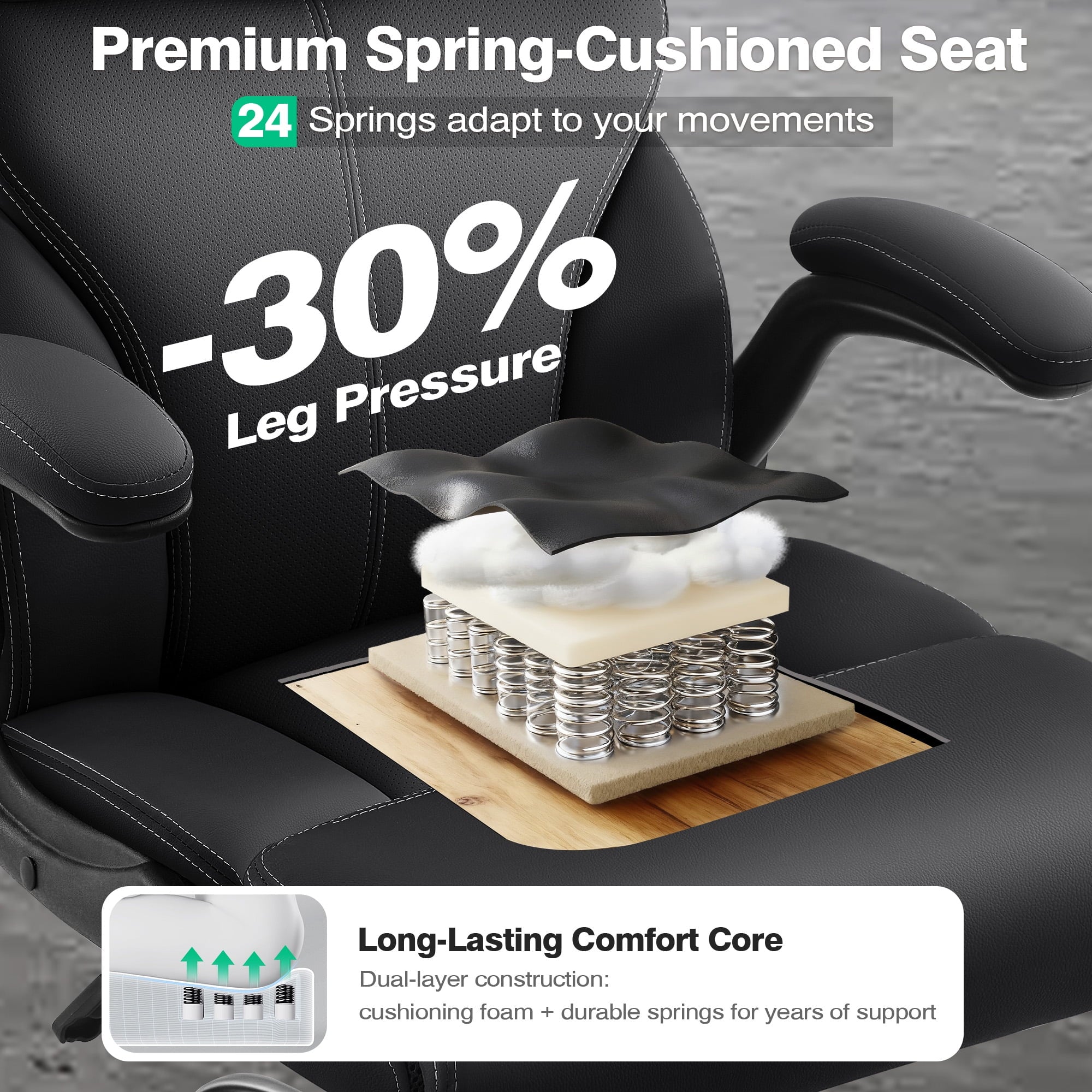 Dhole Executive Ergonomic Office Chair - High Back Mesh Desk Chair with Lumbar Support, 4D Armrests, Tilt Function & Breathable Mesh for Home Office (Black)