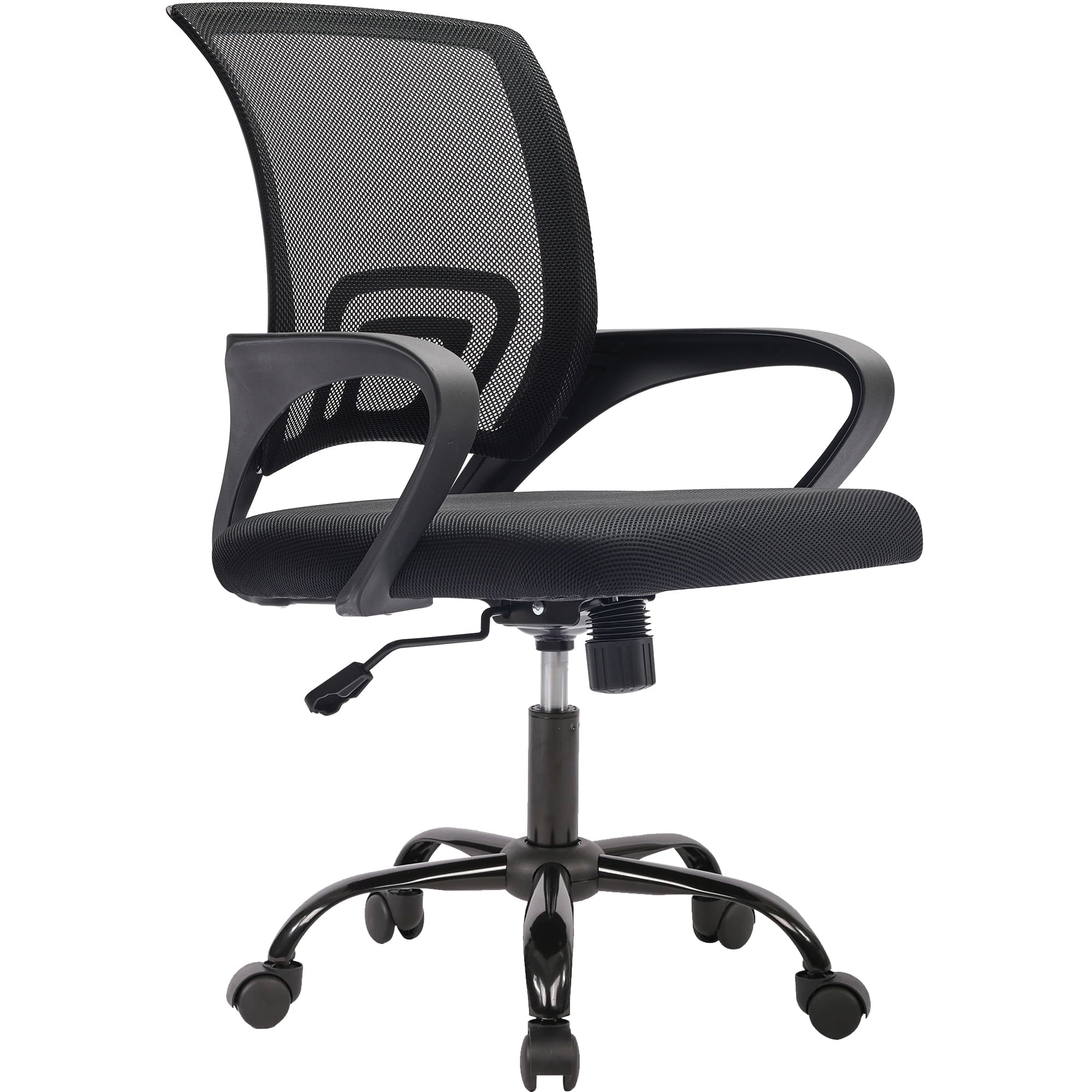 JONPONY Ergonomic Office Chair, Lumbar Support, Adjustable Height with Armrests for Adults,Black