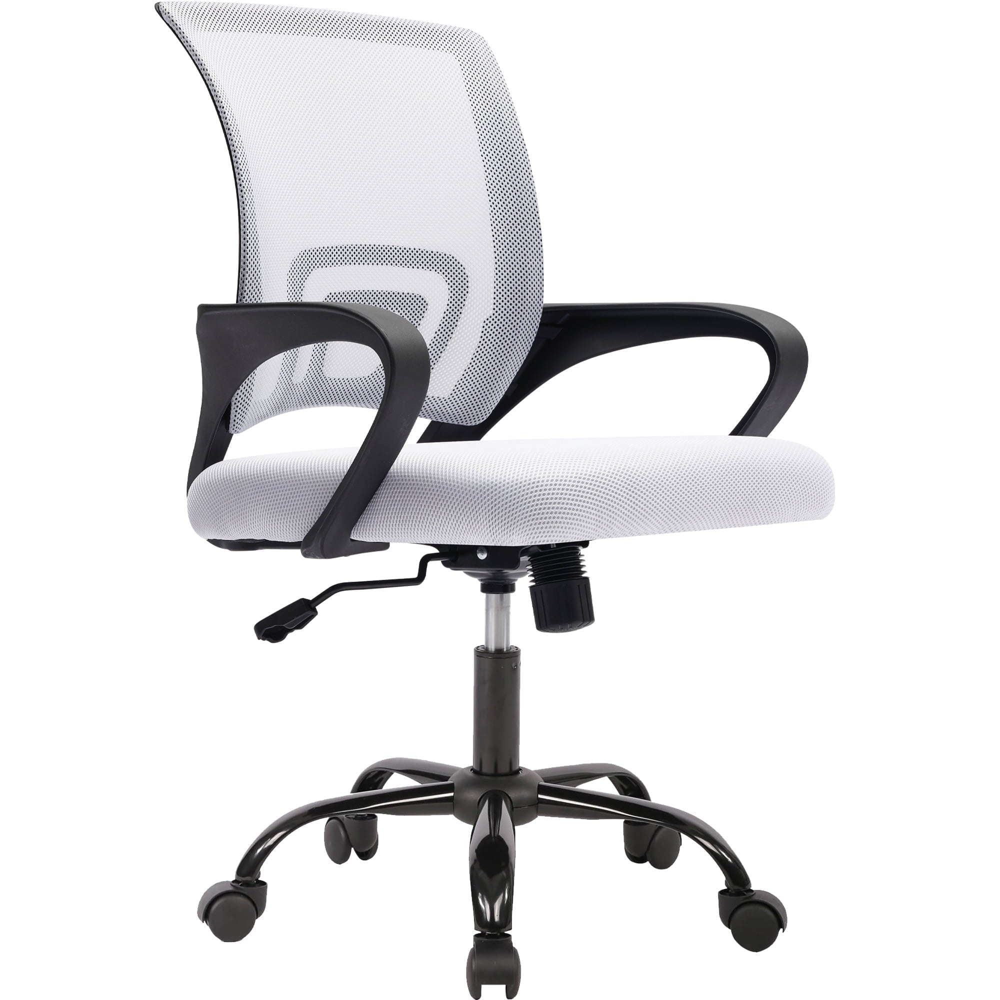 JONPONY Ergonomic Office Chair, Lumbar Support, Adjustable Height with Armrests for Adults,Black